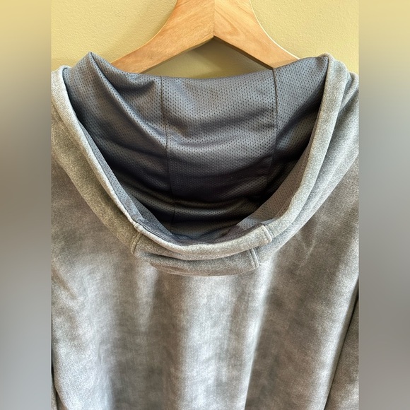 Mens Adidas Logo Hooded Sweatshirt Lightweight Gray Camo Size Large - Picture 9 of 9